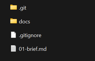 First project file structure
